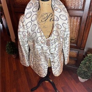 Lily & Taylor Beige and Purple Evening/ Wedding Jacket